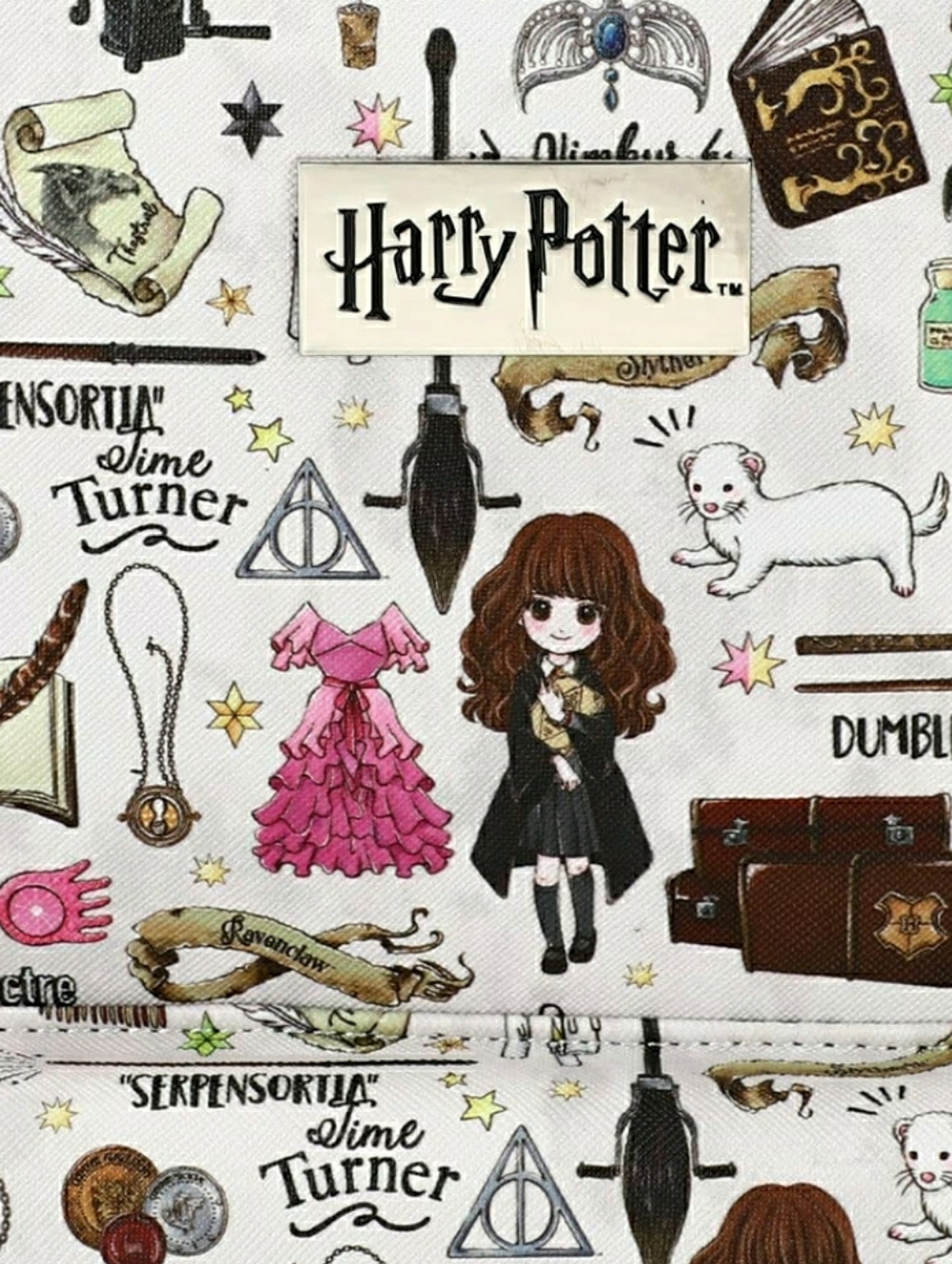 Warner Bros. White Harry Potter Icon Print Women's Backpack - Picture 4 of 5